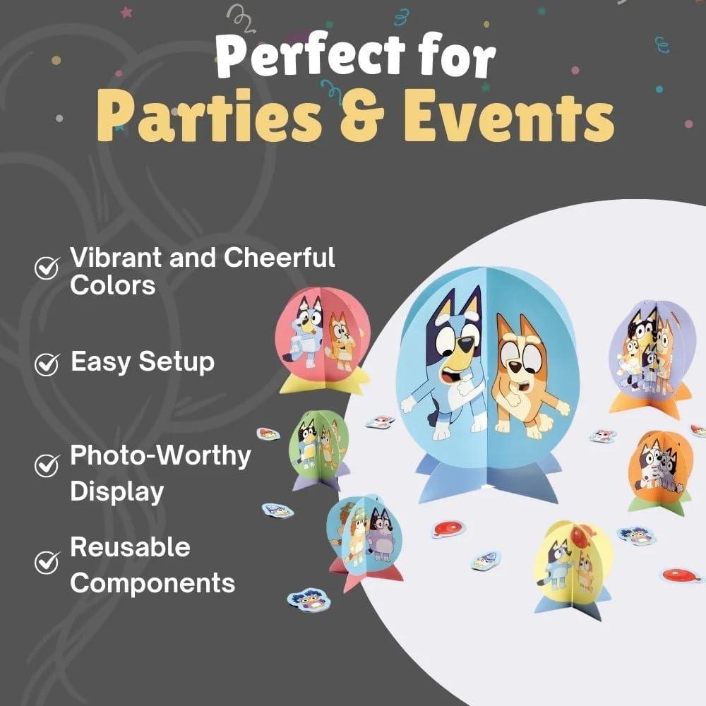 imageSonic The Hedgehog Party Table Centerpiece Kit 27 Pc Set Vibrant ActionPacked Decorations for Birthdays ampamp Special OccasionsBluey