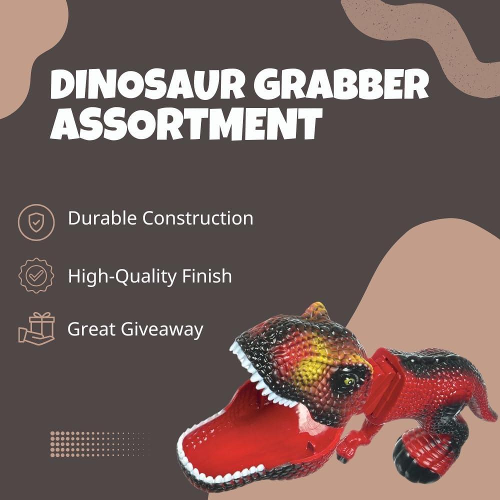 imageamscan Dinosaur Plastic Grabber 78quot Assorted Colors 1 Pc