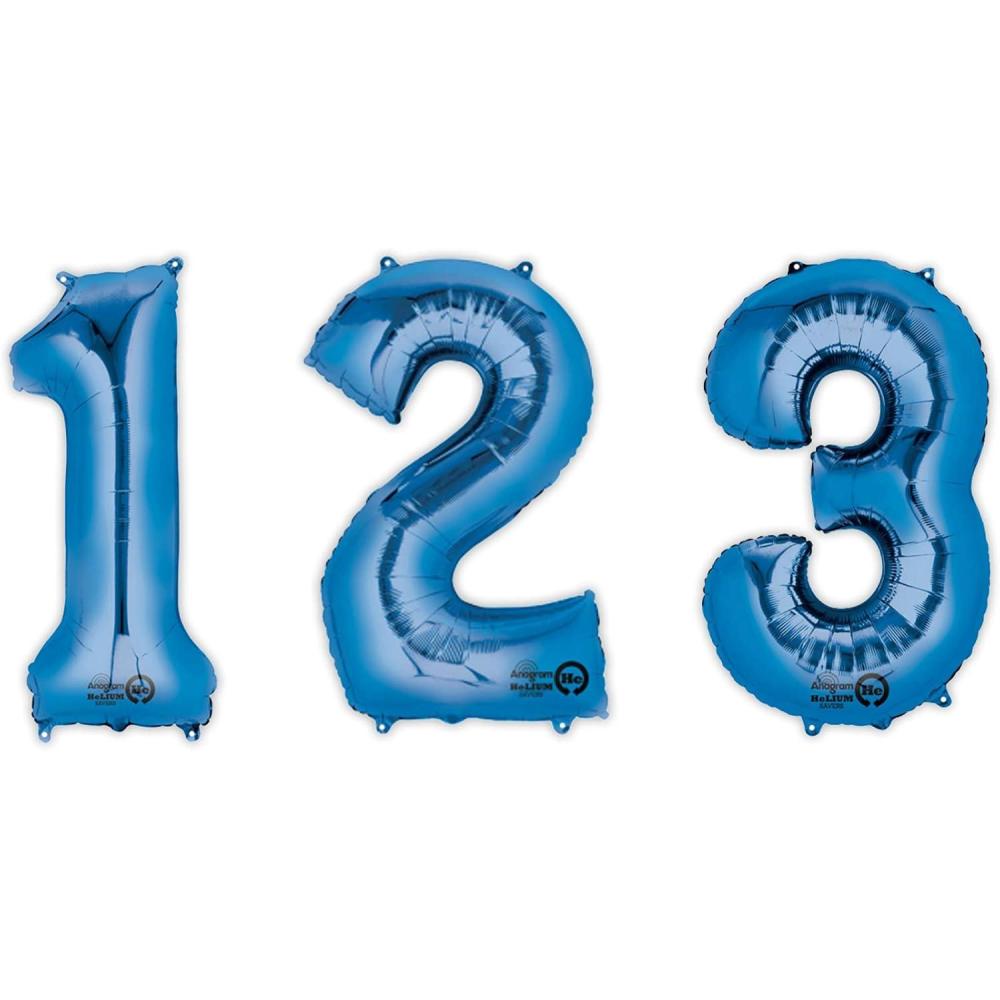 image34in Blue Number Balloon 7
