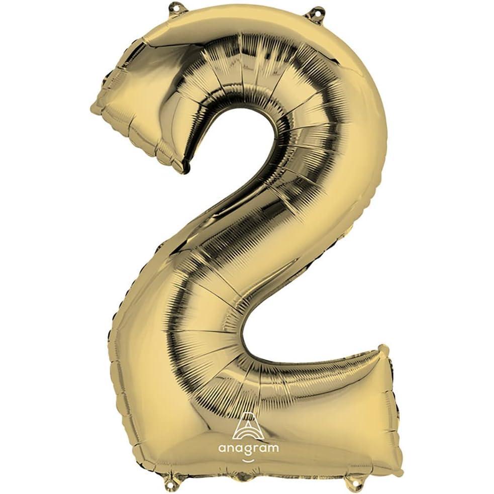 image34in White Gold Number Balloon 2