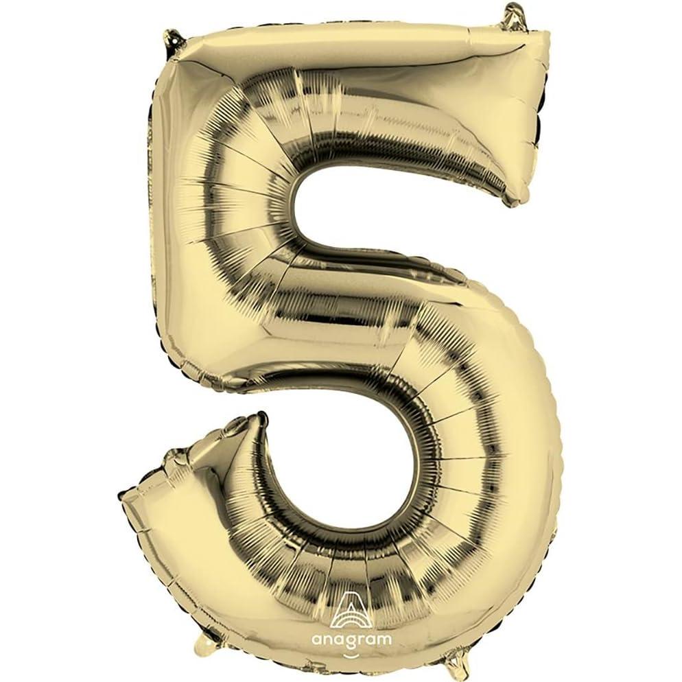 image34in White Gold Number Balloon 5