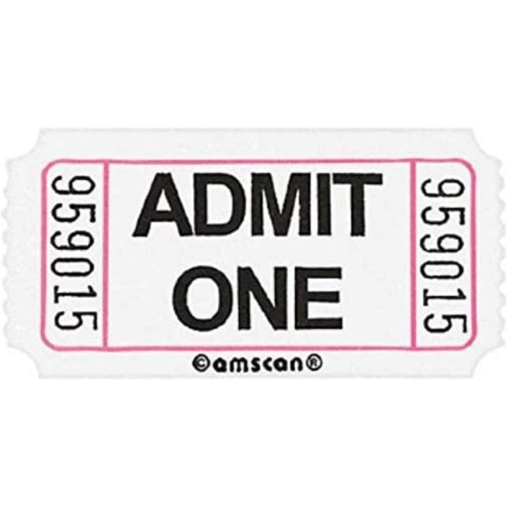 imageAdmit One Blue Ticket Roll  1quot x 2quot 1 Roll of 2000 Tickets  Ideal for Events Raffles ampamp Entry ControlWhite