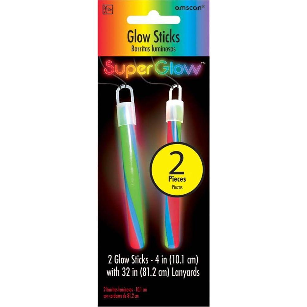 imageAmscan 310088 4quot Glow Stick Swizzle Party Accessory 25pieces