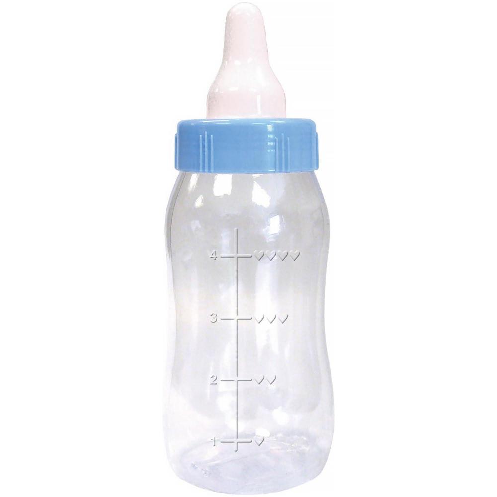 imageAmscan Blue Baby Plastic Bottle Bank 1112quot x 425quot 1 Count Perfect for Baby Showers ampamp Gender Reveal CelebrationsBlue