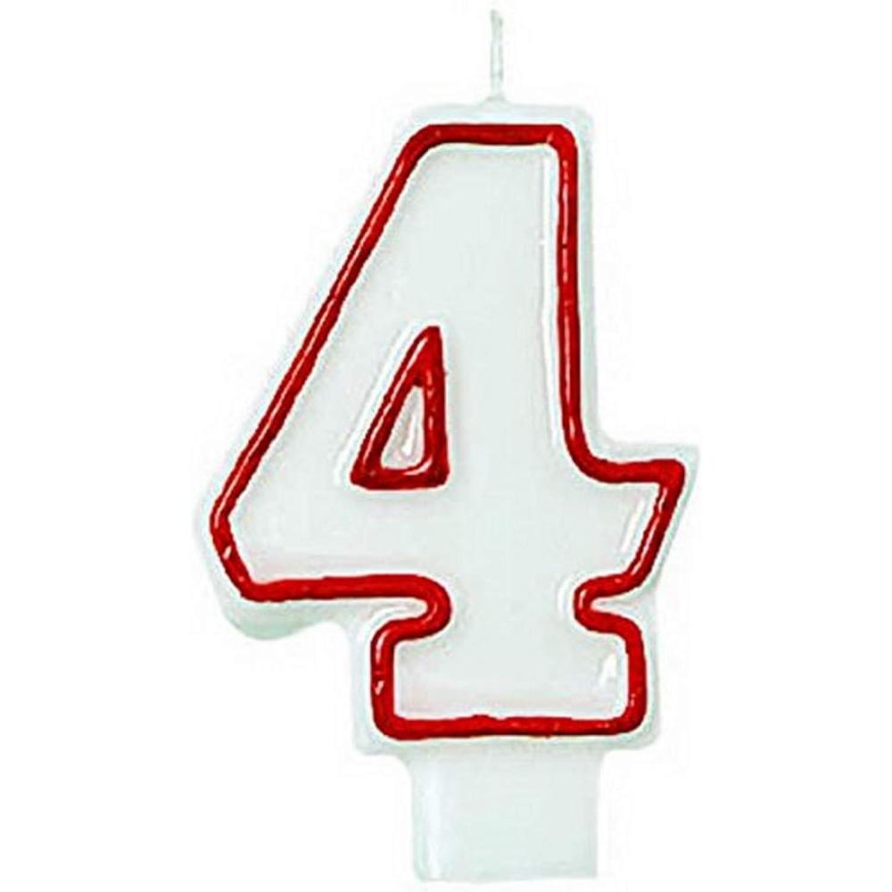 imageAmscan Bold Red ampamp White Flat Molded 7 Candles  3Inch 1 Piece  EyeCatching Design  Perfect for Celebrations ampamp Anniversaries4