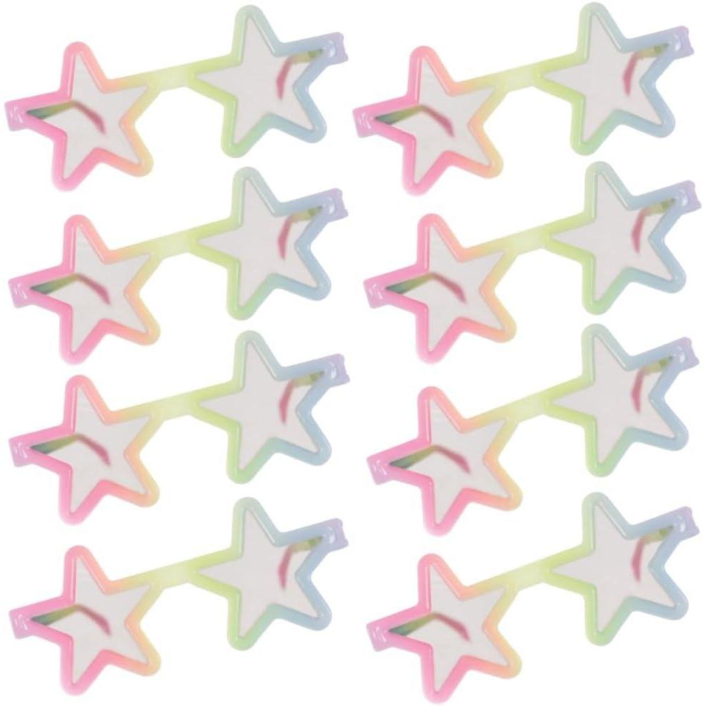 imageAmscan Multicolor StarShaped Luminous Glasses  5quot x 5quot x 2quot Pack of 8 Fun Party Accessory for Special Occasions ampamp Celebrations
