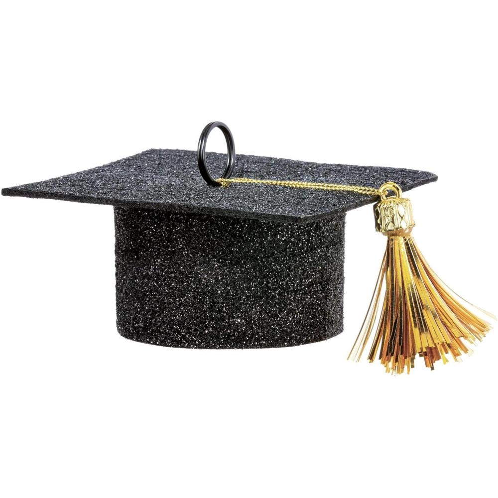 imageBalloon Weight  Black  1 Pc  Perfect for Graduation Parties Grad Cap 1 34quotH x 4quotWGrad Cap