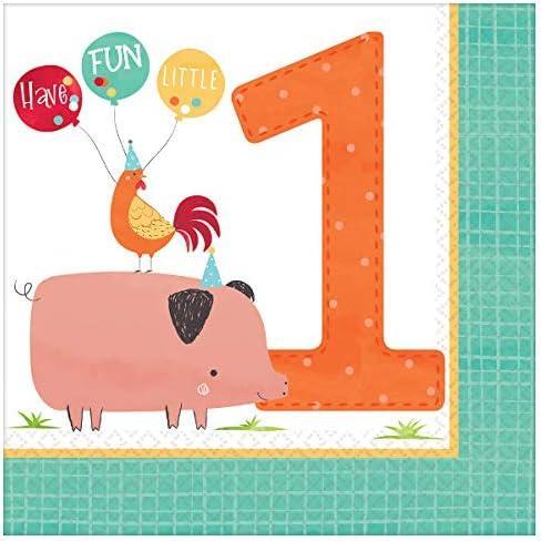 imageBarnyard Birthday Blast Luncheon Napkins For 1st Birthday Celebration 65quot 36 Count Fun ampamp Charming Party Napkins Perfect for Little Farmers Special Day1st Birthday