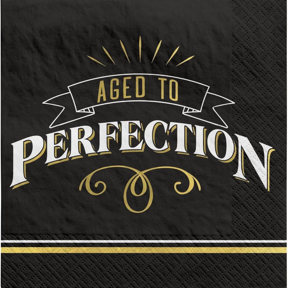 imageBetter with Age Birthday Luncheon Napkins 65quot Pack of 16  Elegant Design Perfect Party Supplies For Celebrating Milestone Birthdays ampamp Anniversaries