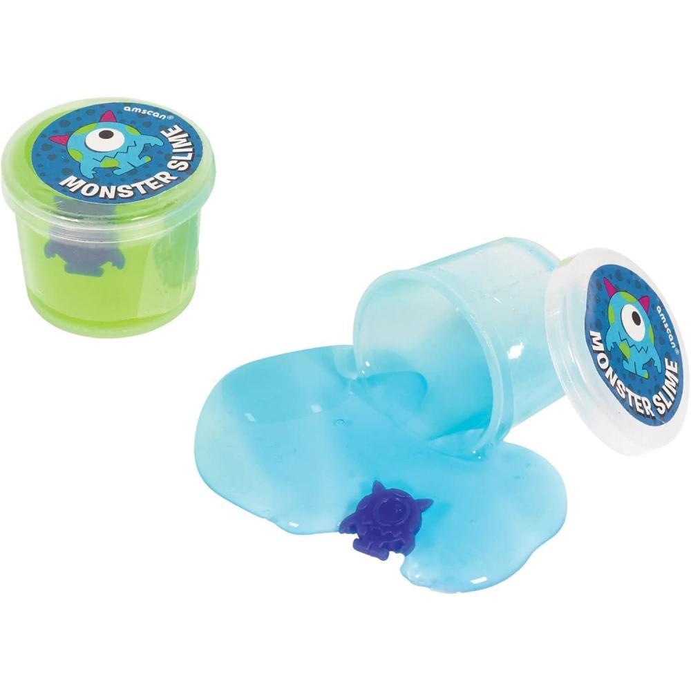 imageBlue and Orange Dinisaur Slimes  125quot x 125quot x 125quot Pack of 12  Fun Party Favors Ideal for Parties Gifts and Stress ReliefMonster