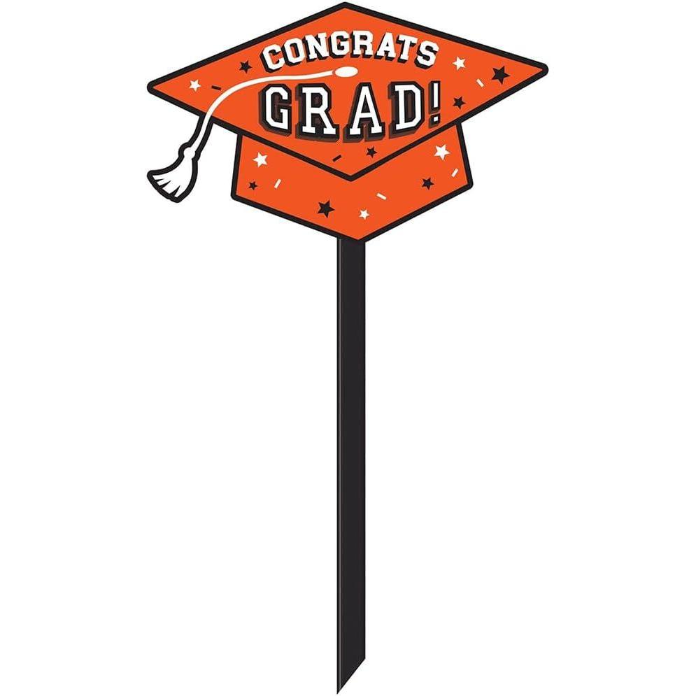 imageBlue quotCongrats Gradquot Lawn Sign 975quot x 136quot 1 Pc High Quality Material Perfect Graduation Celebrations ampamp Decorationsmulticolored