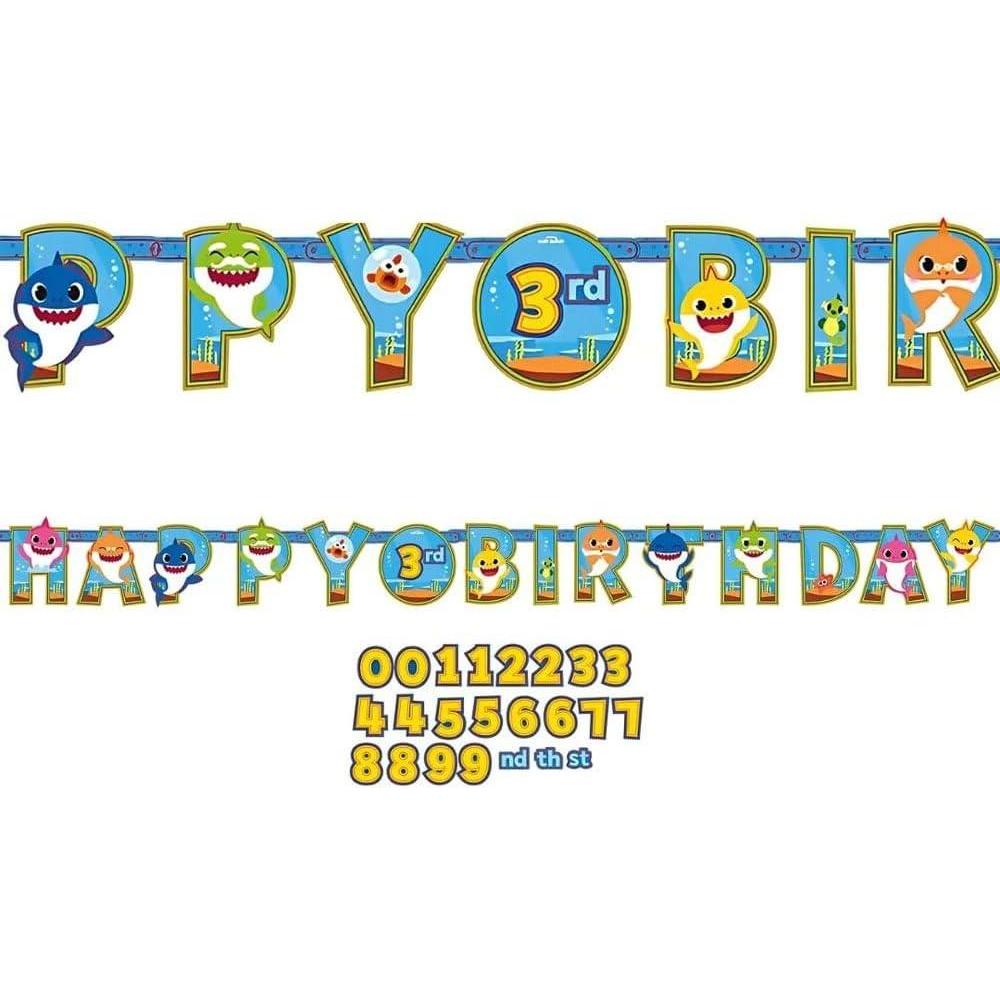 imageBluey Multicolor Jumbo Add An Age Paper Letter Banner 10quot x 105 Pack Of 1 Perfect For Birthday Parties ampamp CelebrationsBaby Shark