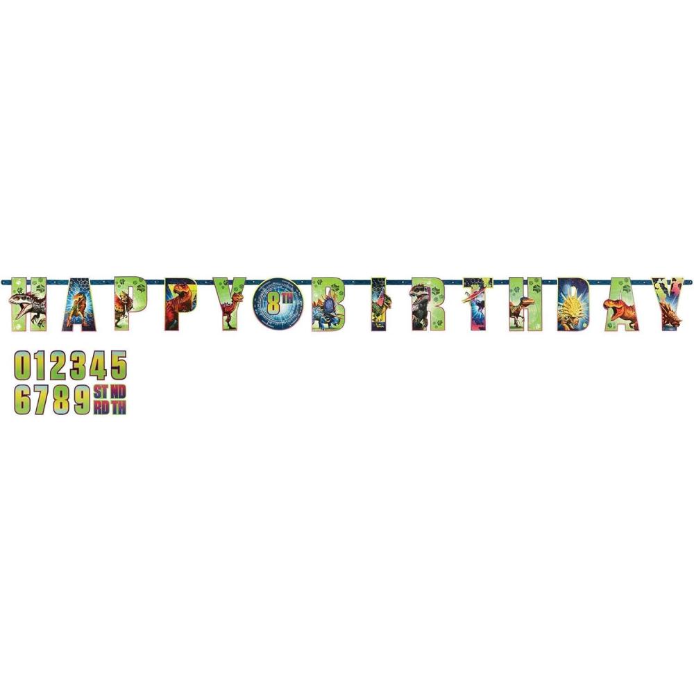 imageBluey Multicolor Jumbo Add An Age Paper Letter Banner 10quot x 105 Pack Of 1 Perfect For Birthday Parties ampamp CelebrationsJurassic World