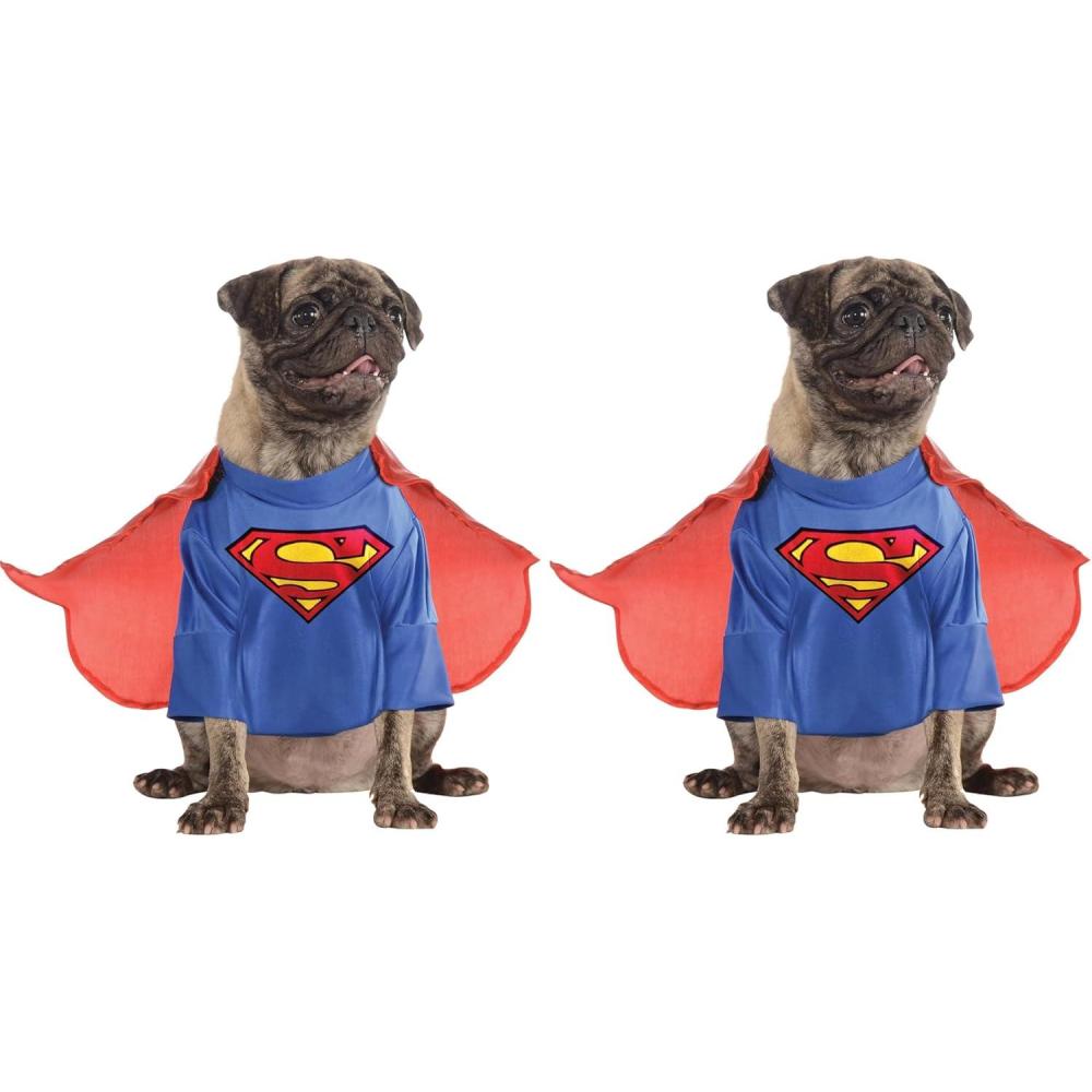 imageDC Comics Superheroes Superman Pet Costume for For Dogs or Cats by Rubies XXLSmall Pack of 2