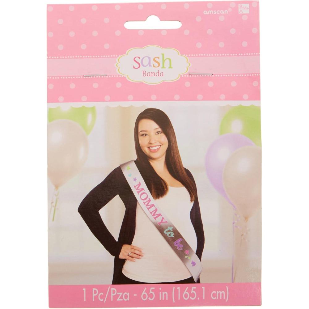 imageDazzling Multicolor Foil MomtoBe Sash  65quot 1 Pc  Premium Quality Materials Perfect for Baby ShowerPack of 1