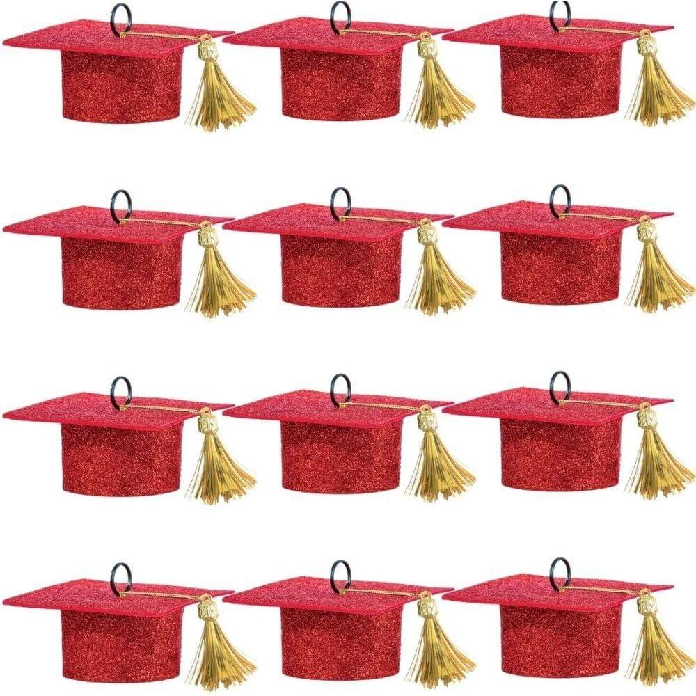 imageFelt Grad Cap Balloon Weight  175quotH x 4quot W  1 Pc RedRed