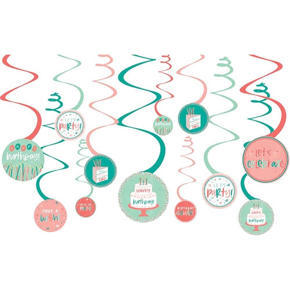 imageFinally 21 Spiral Decorations  Pack of 12  Iridescent HotStamped Foil Spirals with Cutouts  Perfect for 21st Birthday Celebration DecorationsHappy Cake Day