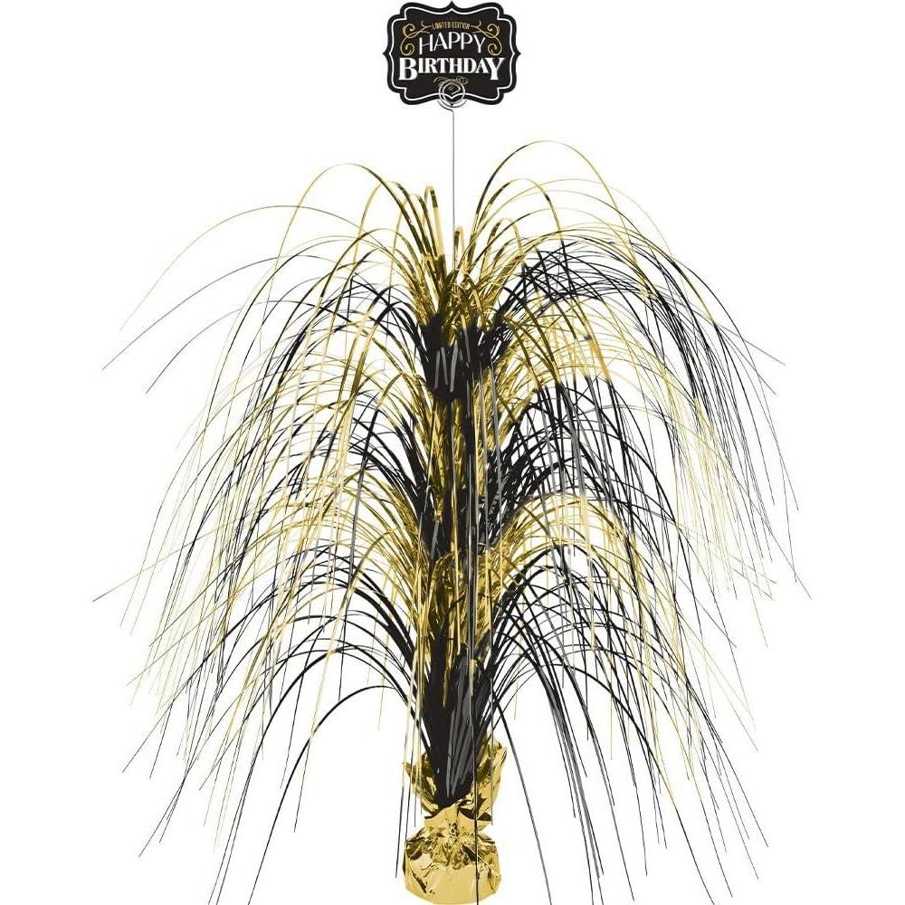 imageHappy Birthday Better With Age Black ampamp Gold Foil With Paper Spray Centerpiece 28quot  1 Pc  Stunning Design Perfect Party Accessory For Milestone Celebrations28
