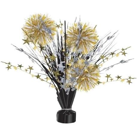 imageMulticolor New Years Eve Tinsel Burst Centerpiece 18quot 1 Pc Perfect Party Decor EyeCatching Table Accent