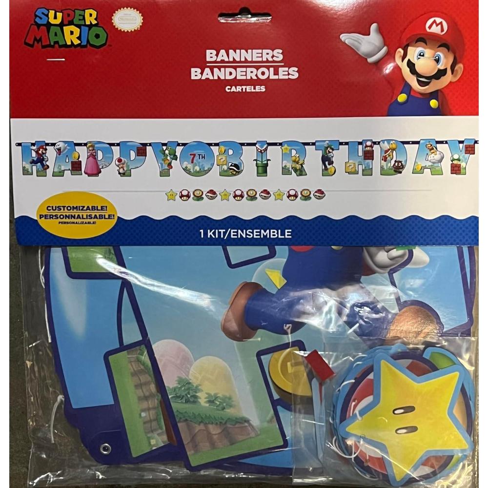 imageMulticolor Super Mario Brothers Personalized Jumbo Letter Banner Kit  1272quot x 10quot 1 Set  Ideal for Birthday Parties ampamp Celebrations