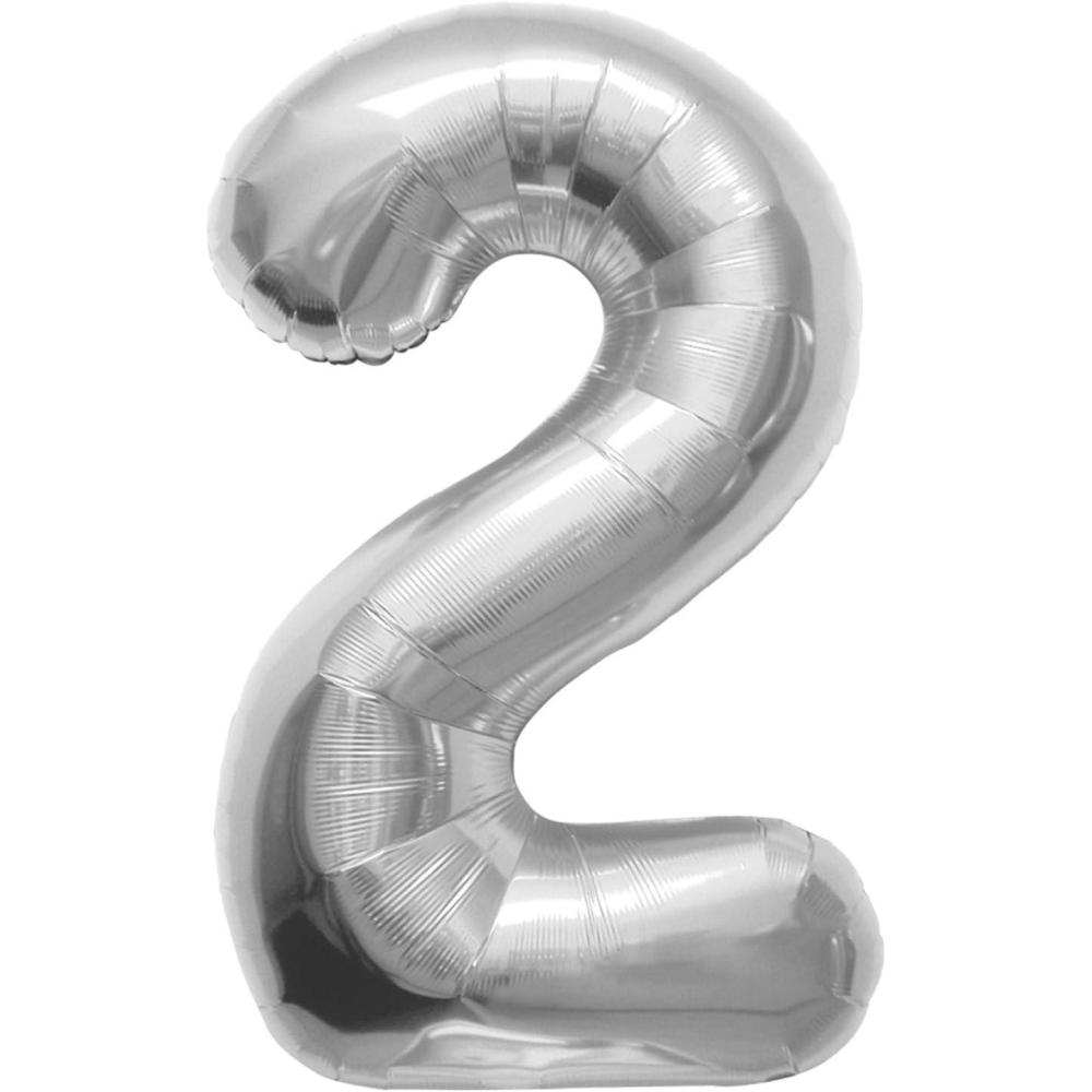 imageNumber 2  Silver Helium Foil Balloon  34 inch