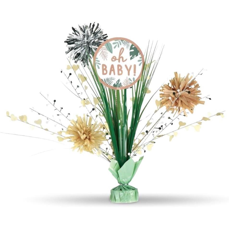 imageOh Baby Soft Jungle Spray Weighted Centerpiece 18quot 1 Count Perfect for Baby Showers ampamp Gender Reveals
