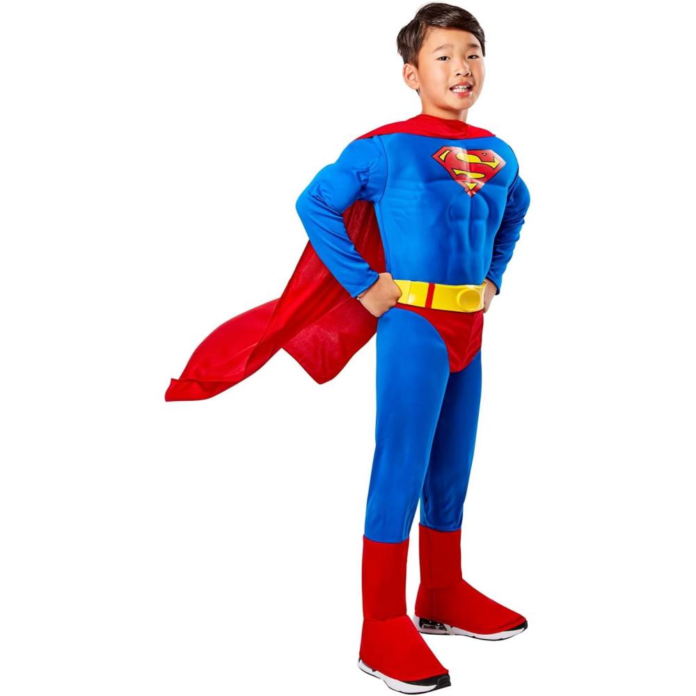 imageRubies DC Comics Superheroes Superman Costume for Kids Boys MediumMedium