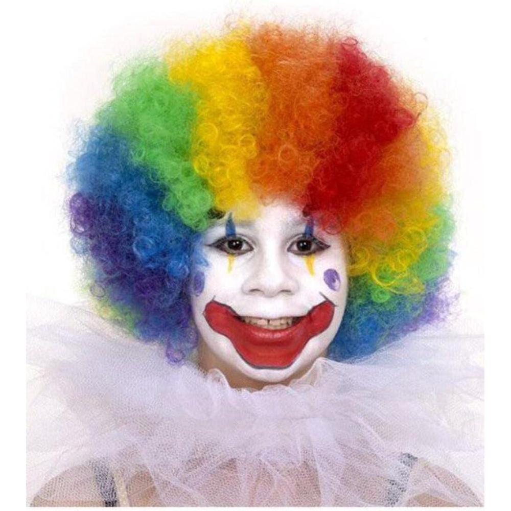 imageRubies Girls Clown Wig Rainbow Costume Wig for Themed Parties and Halloween One Size US