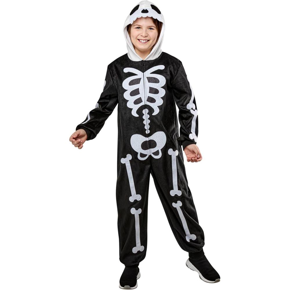 imageRubies Skeleton Comfywear Hooded Jumpsuit for Kids Unisex