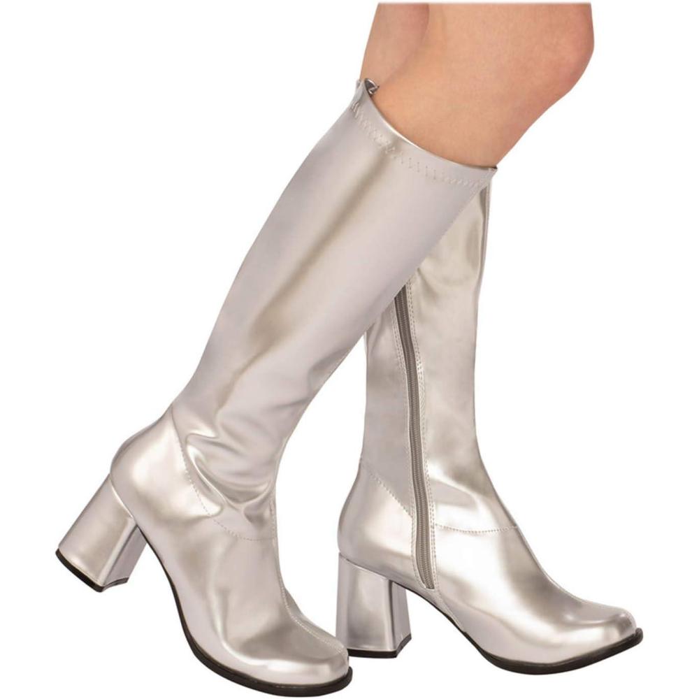 imageRubies Womens Costume GoGo Boots Black 6Silver