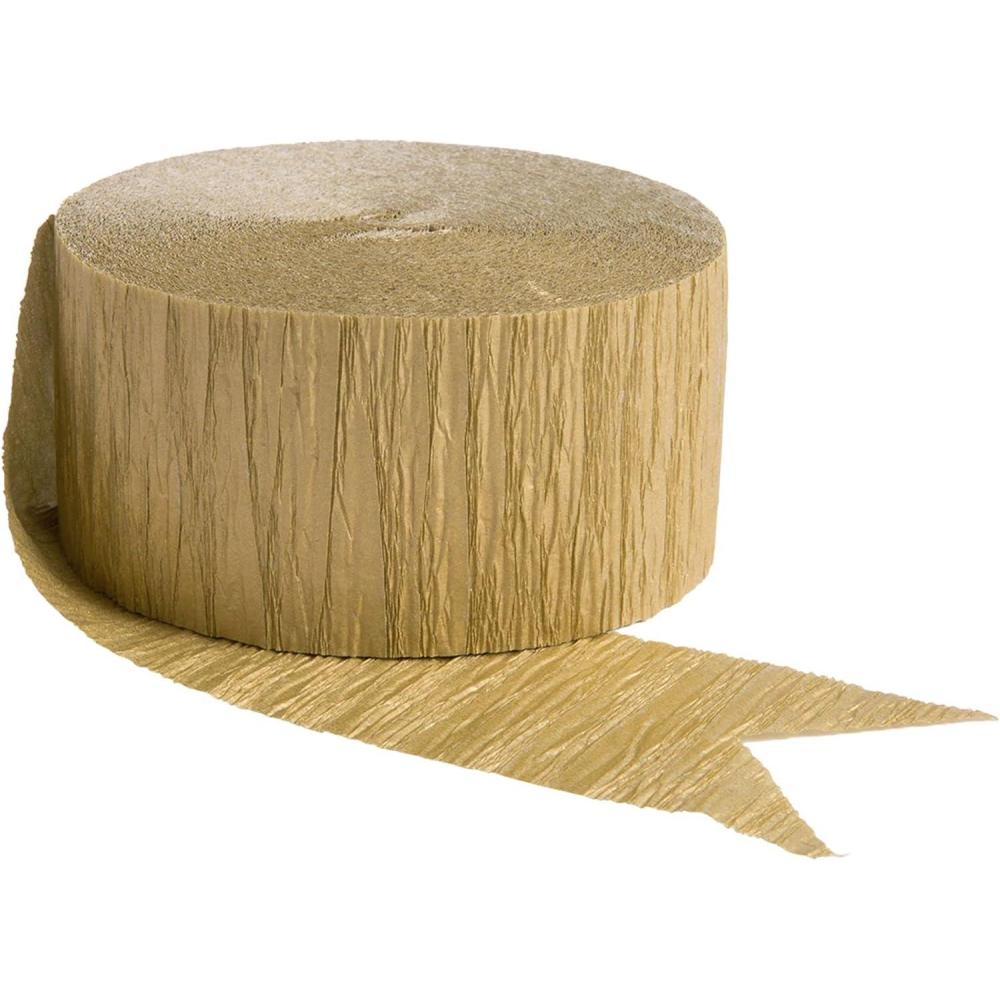 imageSilver Shrink Wrapped Crepe Paper Roll  81 1 Count  Great for Stunning DIY Crafts Party Decor and MoreGold