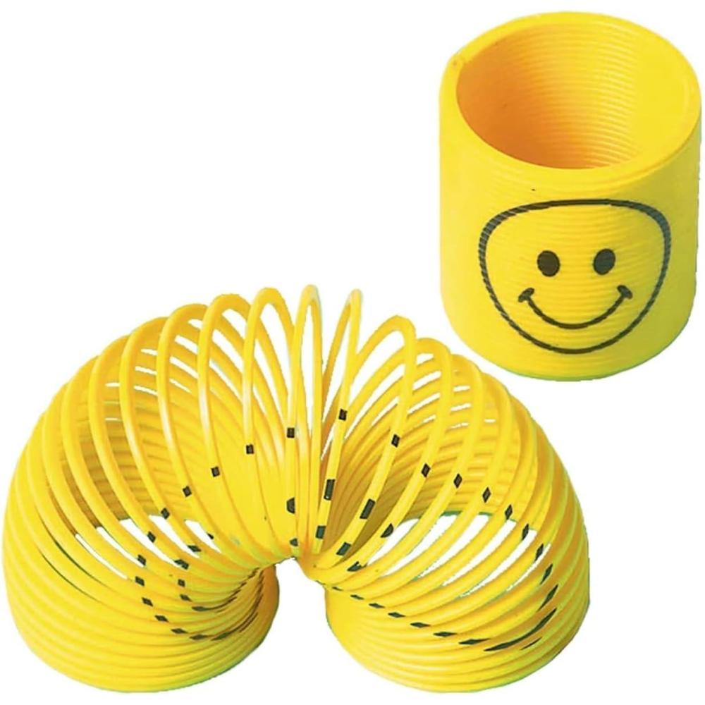 imageSmile Spring Value Pack Favors  138quot x 138quot Pack of 12  Vibrant Yellow Plastic Party Keepsakes  Unique ampamp Fun for All OccasionsPack of 12 1 38 x 1 38