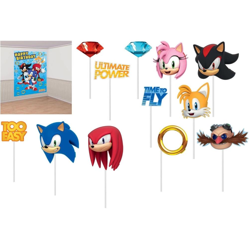 imageSonic Scene Setter with Props Pack of 16 Multicolor Paper ampamp Cardstock Decorations Ideal for Themed Parties Events ampamp CelebrationsSonic