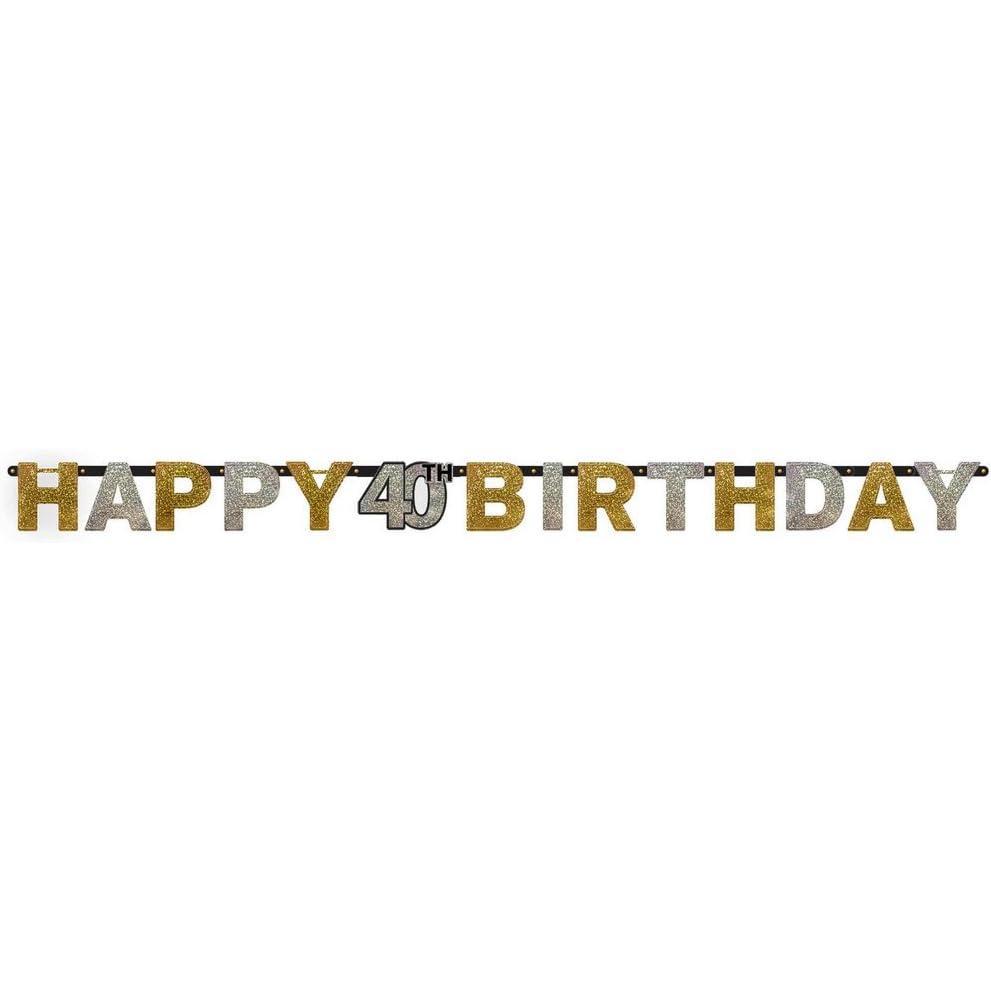 imageSparkling Celebration 50 Prismatic Letter Banner  7ft 1 Pc  EyeCatching ampamp Festive Design  Perfect for 50th Birthdays ampamp Anniversaries40th