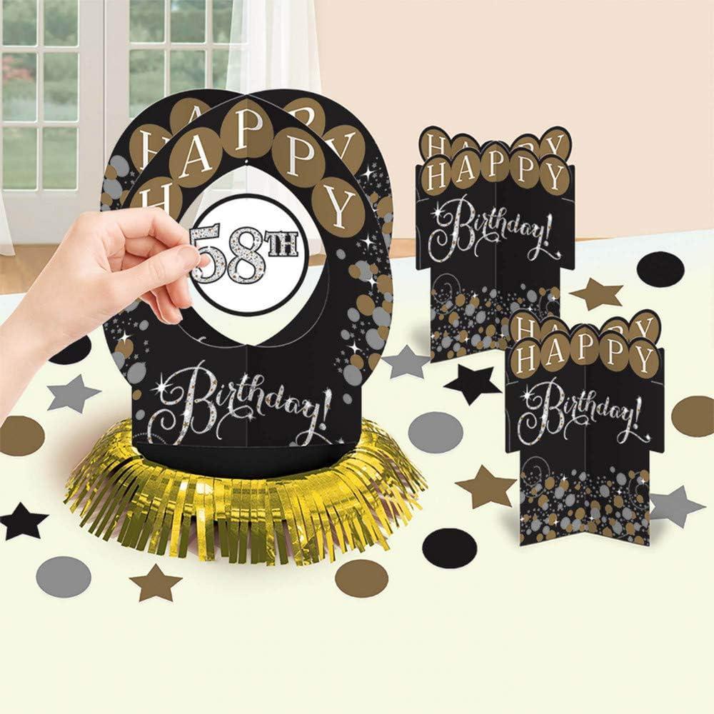 imageSparkling Celebration quotHappy 58th Birthdayquot Table Decorating Kit 51 Pc Ideal for Any Age Party with Shimmering Decor Versatile and Charming Accessories Perfect for Memorable Milestone CelebrationsAssorted Sizes