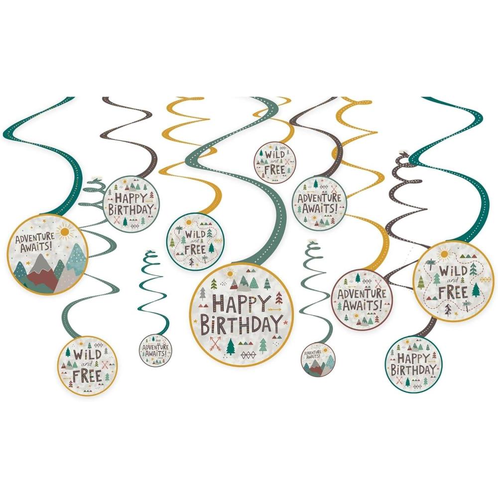 imageSwirl Decorations Pack of 12  5quot ampamp 7quot  Foil ampamp Plastic Hanging Swirls  Perfect for Memorable Birthday Parties Blush BirthdayWilderness