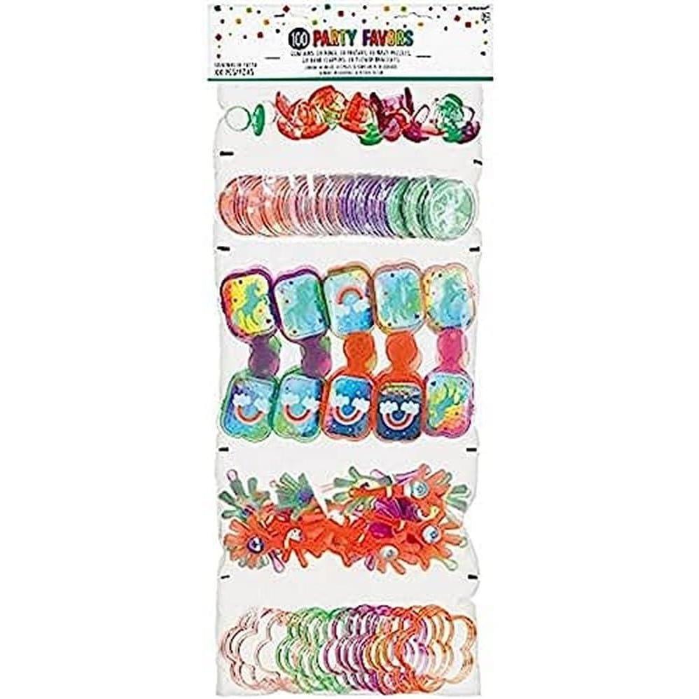 imageUnicorn Super Mega Mix Value Pack Favors  22quot x 925quot 100 Piece Assorted Plastic Party Favors  Perfect Party Favor for All OccasionsUnicorn