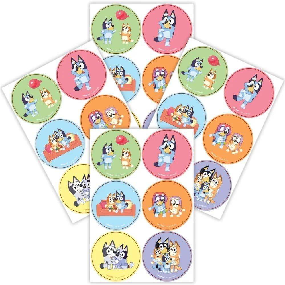 imageVibrant Multicolor Bluey Paper Sticker Sheets 10quot x 8quot 4 Sheets Fun ampamp Vibrant Collection for Kids ampamp FansBluey