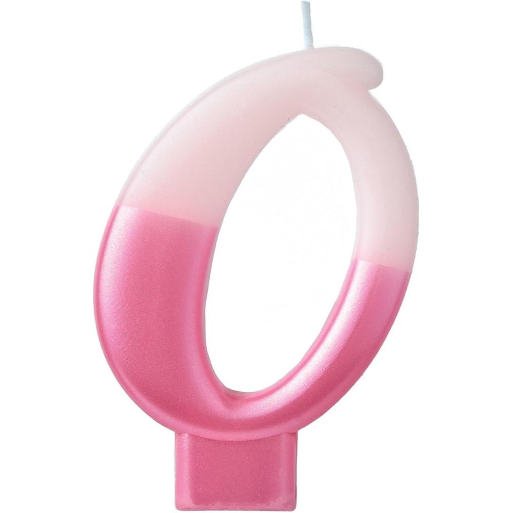 imageVibrant Pink Numeral Candle 0325quot  Premium Wax ampamp Metallic Design  Perfect for Birthdays Anniversaries ampamp Themed Parties 1 PcNumeral 0