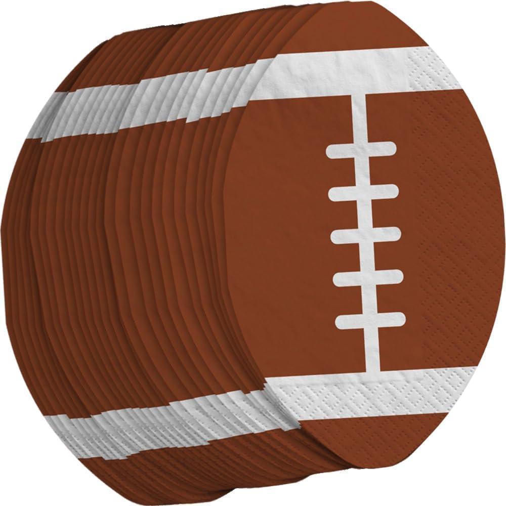 imageWhiteRed Ready Set Football Shaped Luncheon Paper Napkins 65quot x 65quot 40 Count  Premium Quality ampamp Absorbent Napkins Perfect For Parties ampamp Themed Events