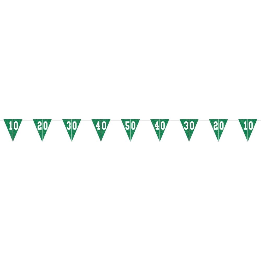 imageamscan Football Felt Pennant Banner 1025quotH x 875quotW Green 1 Pc