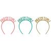 imageAssorted Color Happy Cake Day Plastic Glitter Headbands  6quotx 463quot Pack of 6   Perfect for Birthdays ampamp Celebrations
