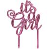 imageCharming Pink Plastic Baby Girl Shower Cake Topper  525quot x 4quot  1 Pc  Adorable Design ampamp Premium Materials  Ideal for Baby Shower