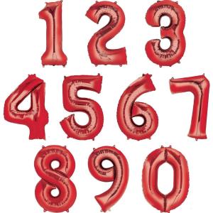 34in Red Number Balloon (5)