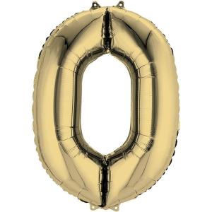 34in White Gold Number Balloon (0)