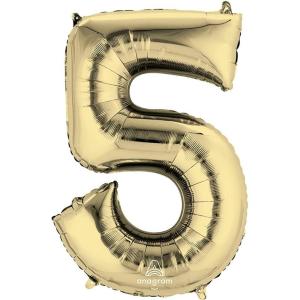 34in White Gold Number Balloon (5)