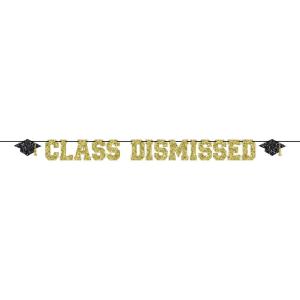 Amscan ConGradulation Paper Banner 130″ x 9″(Black & Gold)