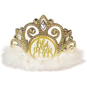 Amscan Deluxe Over The Hill Golden Age Flashing Tiara – 4.5″ x 6.5″ (1 Pc.) – Unique, Sparkling & Elegant Design – Perfect for Celebratory Events, Milestone Birthdays & Special Occasions