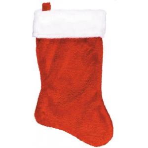 Amscan Festive Red and White Santa Plush Stocking – 18″ (1 Count) – Perfect for Christmas Cheer and Gifting