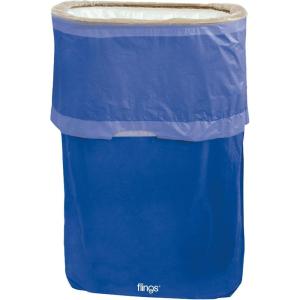 Amscan Gold Flings Plastic Bin – 22 x 15 (Pack of 1) – Stylish & Convenient Portable Waste Solution for Events & Parties(Blue)